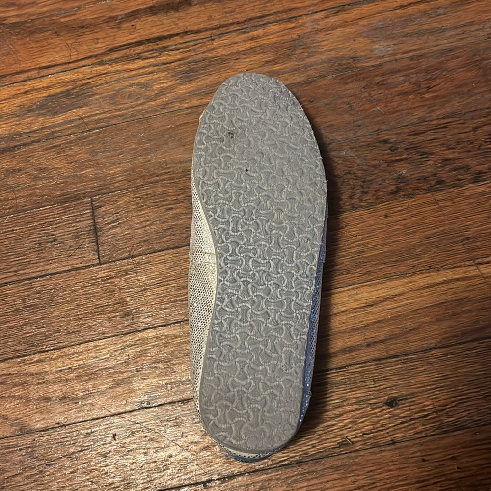 TOMS Silver Sparkly Slip-On Shoes - Picture 4 of 4